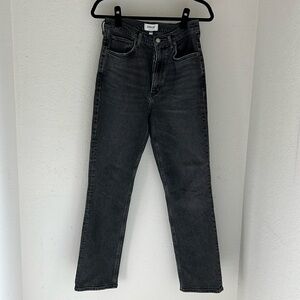 Agolde High Rise Stovepipe jeans in size 28 (color: Metal)